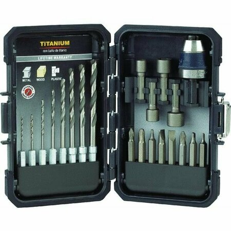 MIBRO GROUP 21-Piece Titanium Drill Bit Set 240791DB